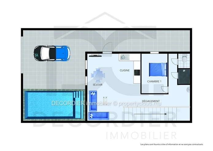 Maison à étage de 4 chambres avec piscine