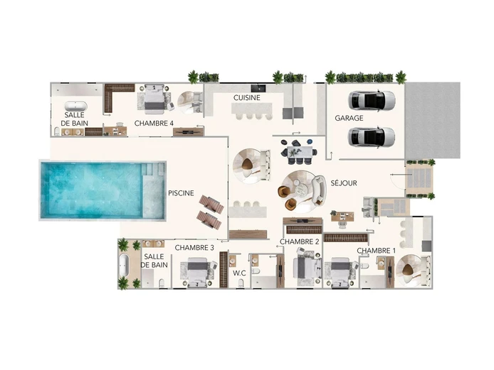 Villa de plain-pied – dans un domaine prestigieux