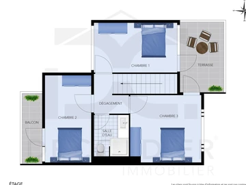 Appartement de 3 Chambres