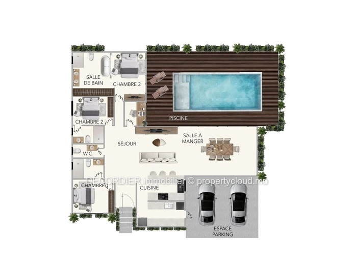 Maison de plain-pied – dans un domaine prestigieux