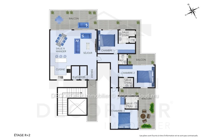 Penthouse with Lagoon & Coin de Mire Views