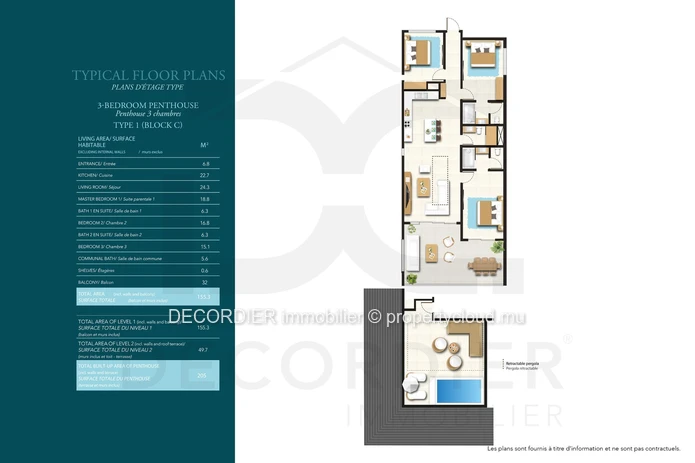 Élégance et confort au cœur de Peyrébère – Penthouse 2 suites avec rooftop