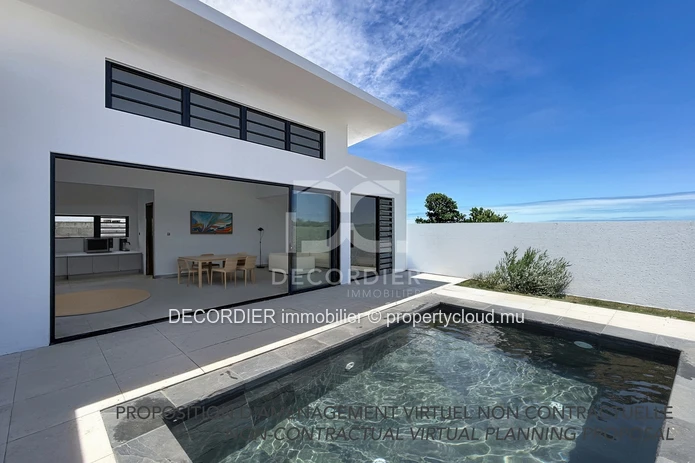 Villa contemporaine de plain-pied avec piscine