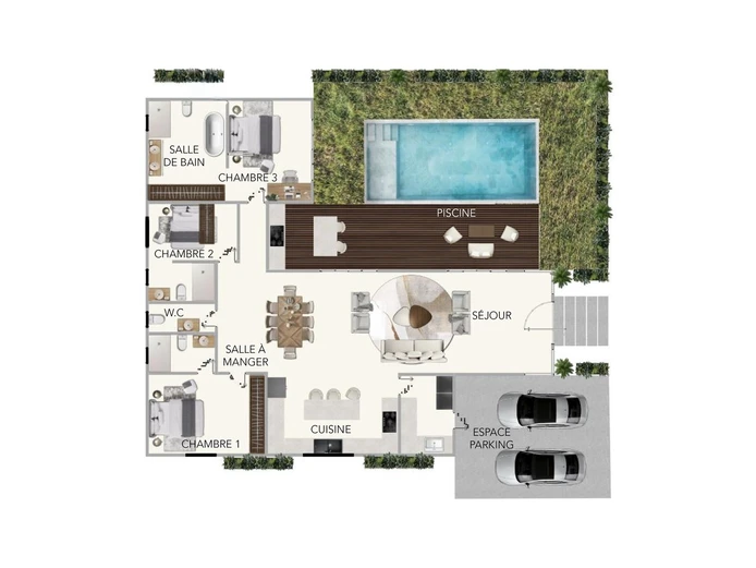 Villa de plain-pied – dans un domaine prestigieux