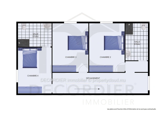 Maison à étage de 4 chambres avec piscine