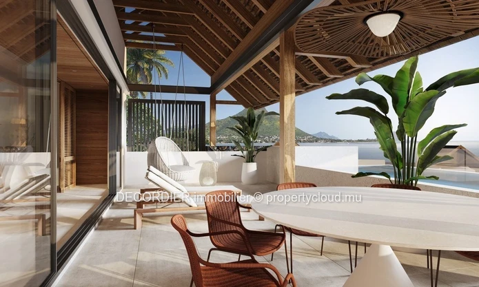 Exceptional beachfront penthouse – West Coast, Mauritius Direct view of Le Morne |