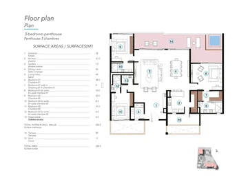 Appartement de 3 Chambres