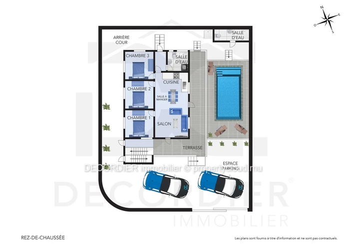 Spacieuse maison avec piscine à louer