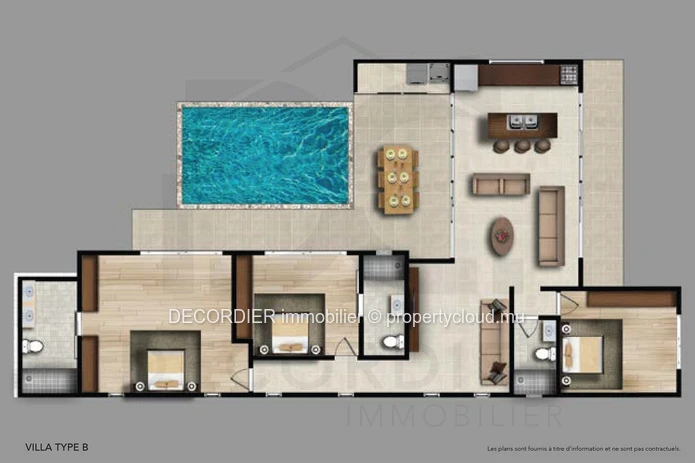 Villa contemporaine dans une résidence sécurisée