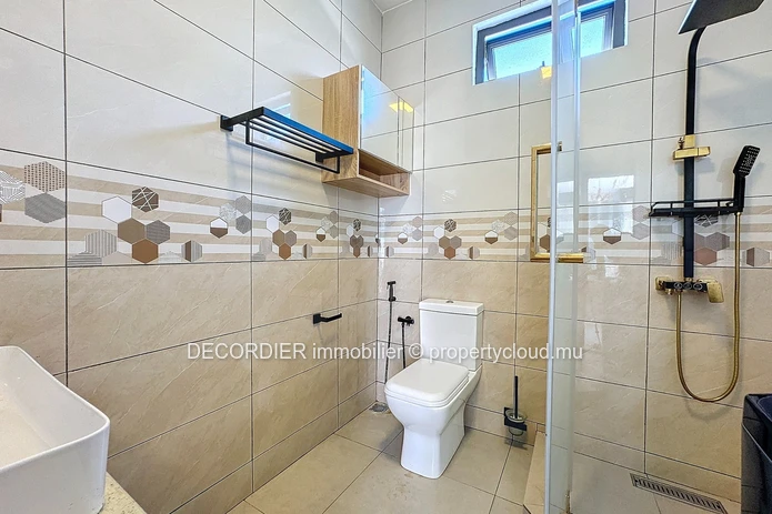 New single storey house with swimming pool and garden