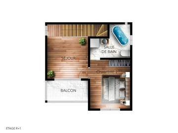 Maison de 2 Chambres