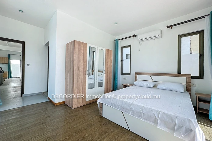 New single storey house with swimming pool and garden