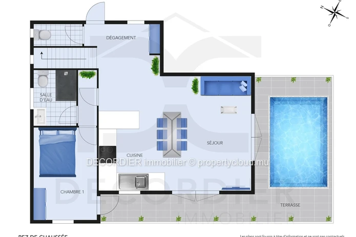 Elegant villa under construction with pool & garden