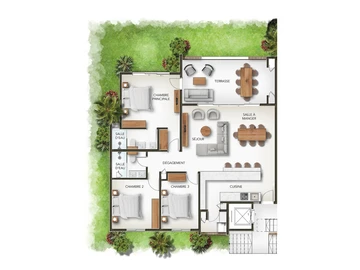 Appartement de 3 Chambres