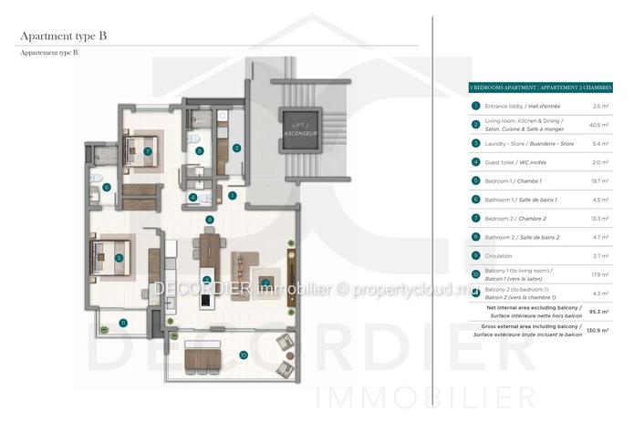 Bel appartement à Pointe aux Canonniers