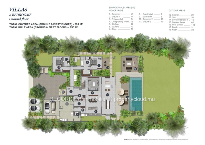 For sale villa - Mont Choisy, located on the edge of the fairway