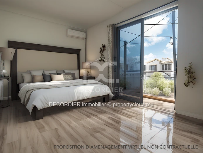 Belle maison moderne avec une piscine et un grand rooftop