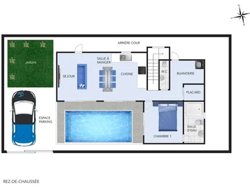 Maison de 3 Chambres