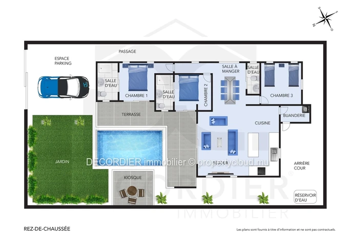 Maison moderne dans une résidence sécurisée