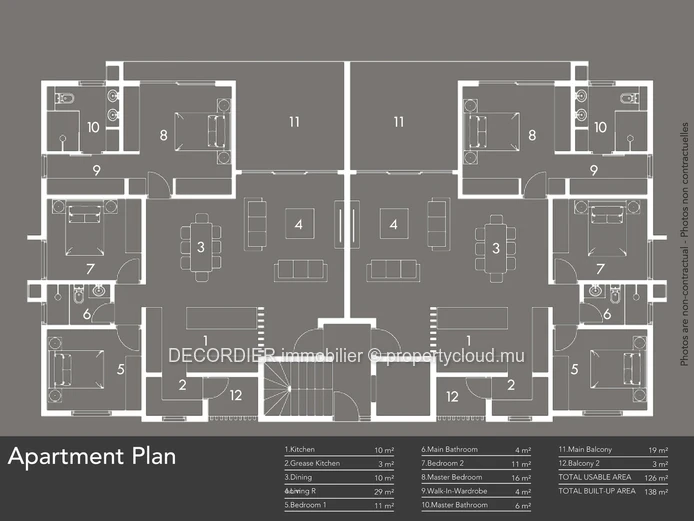 Appartement situé dans une résidence sécurisée accessible aux étrangers