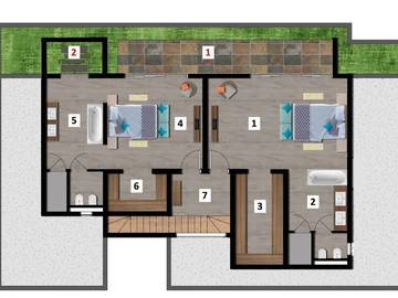 Maison de 3 Chambres