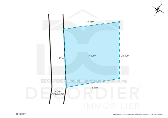 Residential land for sale in Pereybère.