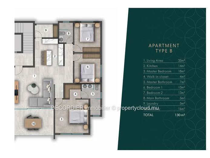 Appartement spacieux à Grand Baie
