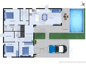 Maison de 3 Chambres