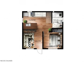 Maison de 2 Chambres