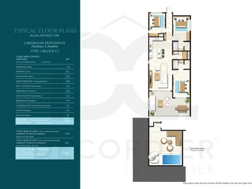 Appartement de 3 Chambres
