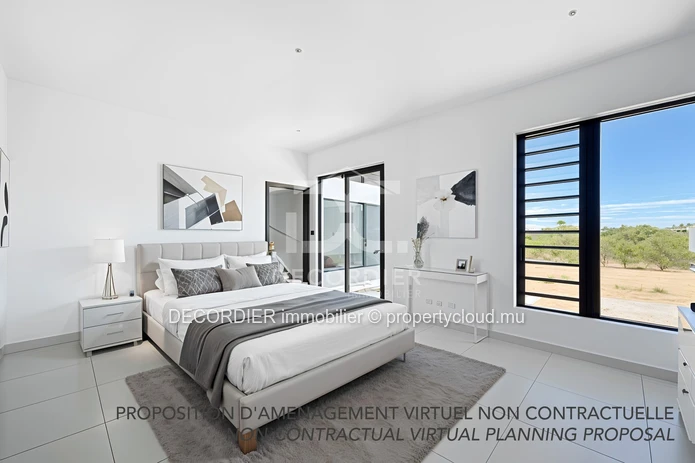 Villa contemporaine de plain-pied avec piscine