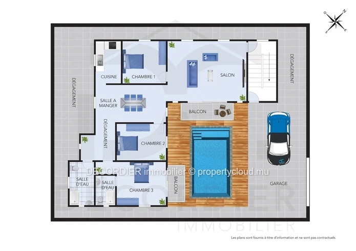 Apartment with shared swimming pool