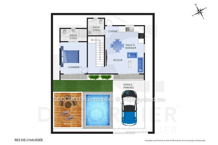 Maison individuelle avec piscine privée – Grand Baie